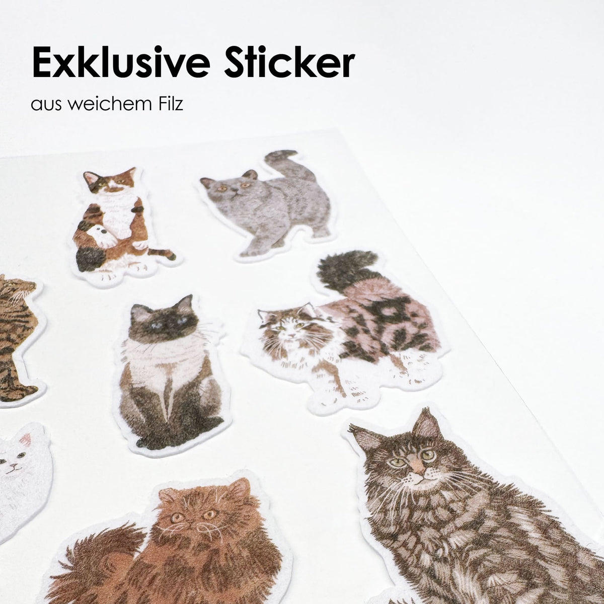 STICKY CATS Filzaufkleber