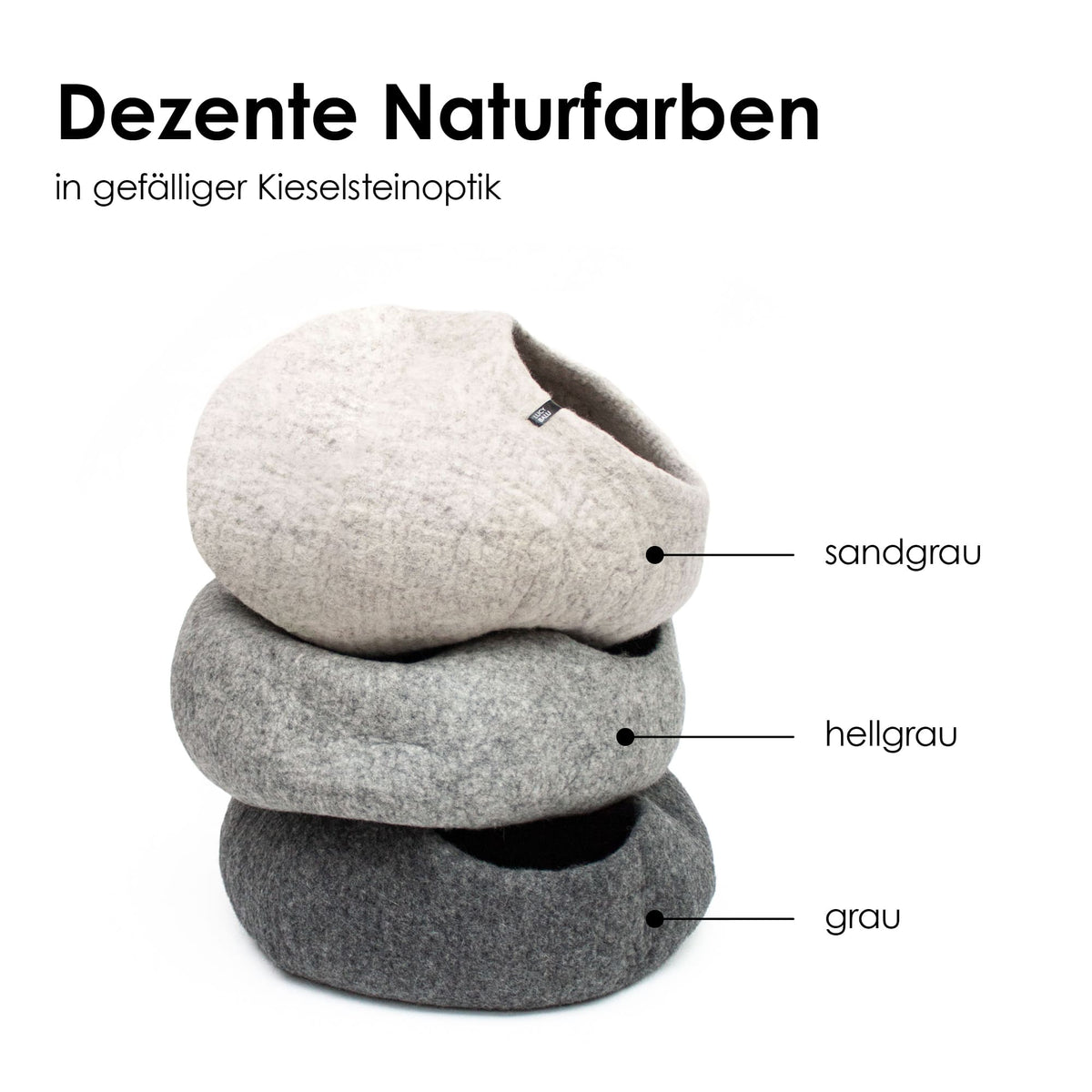 PEBBLE Katzenhöhle aus Filz